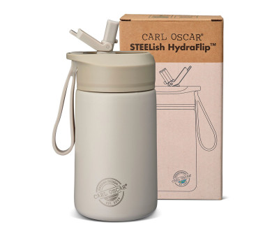 Botella de Acero Steel Hydraflip 0.4L Greige