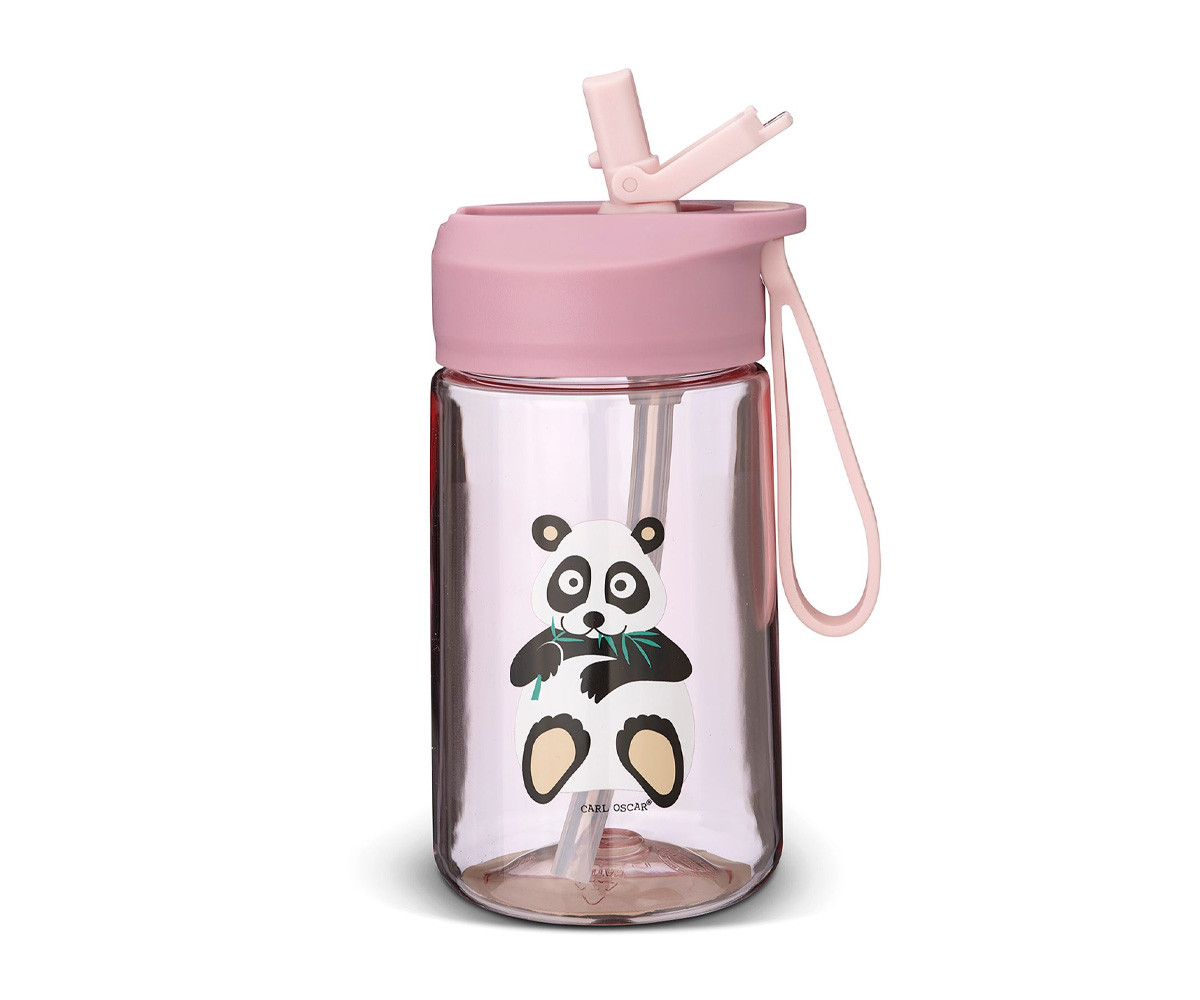 Botella de Plástico Hydraflip 0.4L Panda Pink