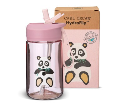 Botella de Plástico Hydraflip 0.4L Panda Pink
