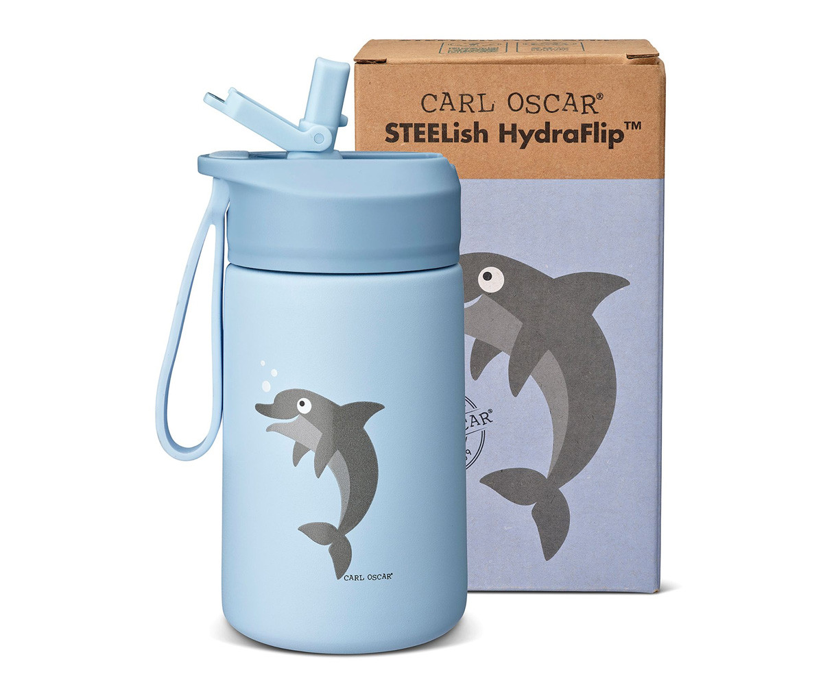 Botella de Acero Steel Hydraflip 0.4L Blue Dolphin
