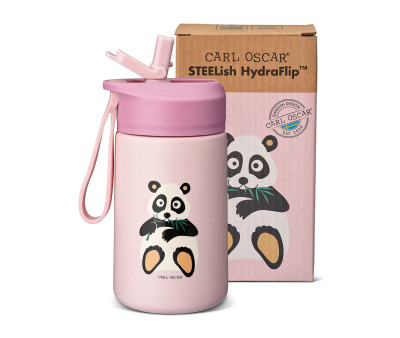 Botella de Acero Steel Hydraflip 0.4L Panda Pink