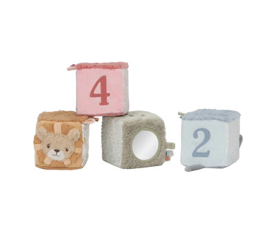 4 Cubos Apilables Blanditos Safari Friends