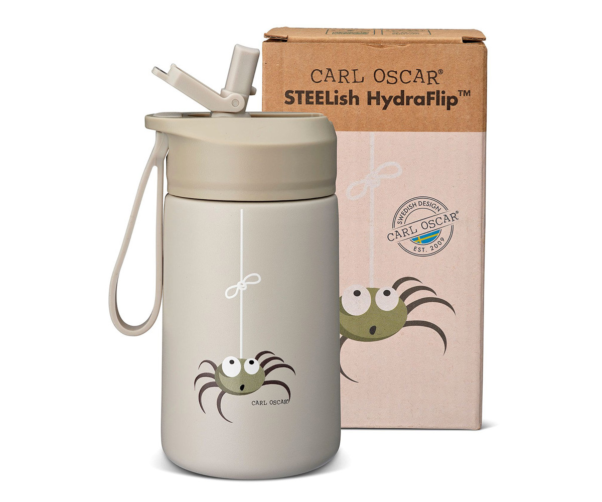 Botella de Acero Steel Hydraflip 0.4L Greige Spider