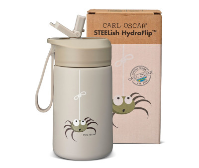 Botella de Acero Steel Hydraflip 0.4L Greige Spider