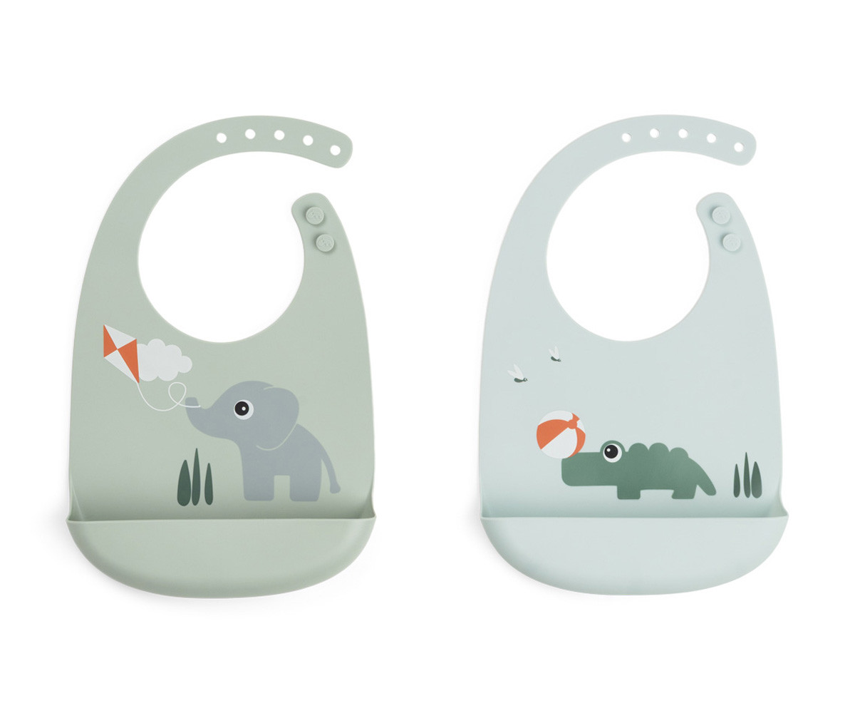 2 Baberos Silicona Plaground