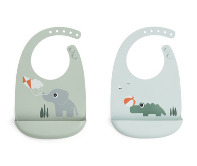 2 Baberos Silicona Plaground