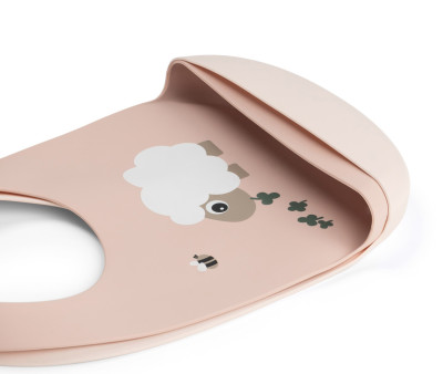 2 Baberos Silicona Tiny Farm Powder