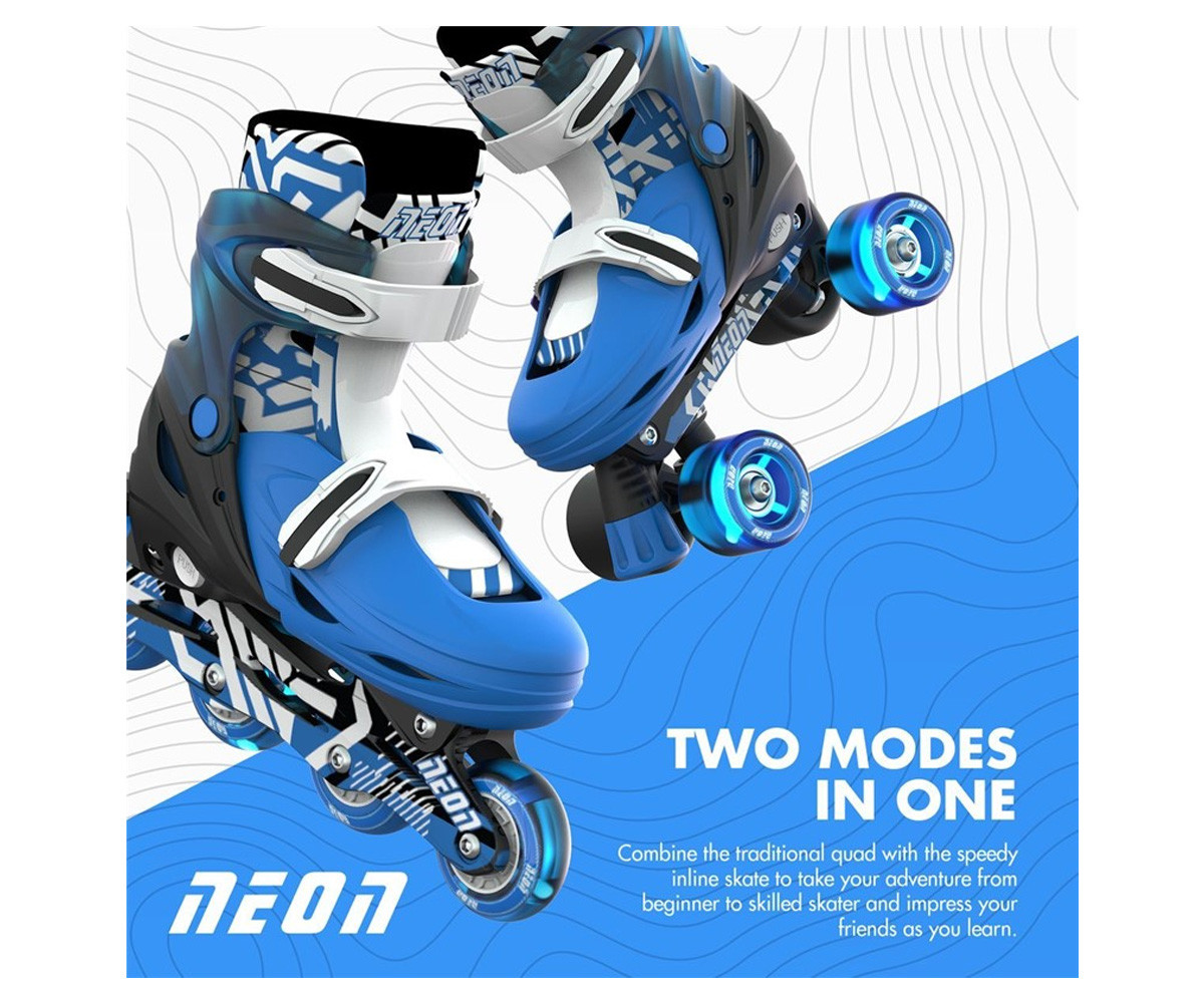 Patines Combo Neón Goteki Azul T.34-37