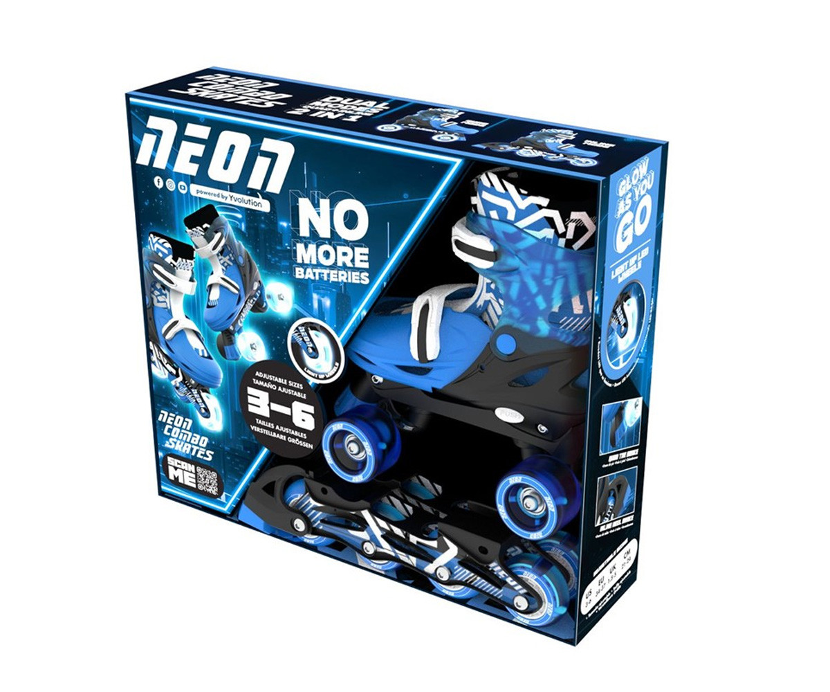 Patines Combo Neón Goteki Azul T.34-37