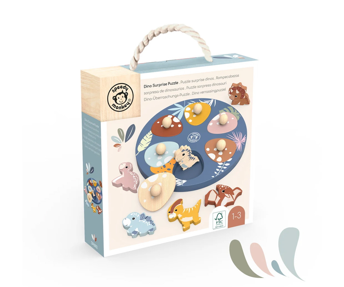 Puzzle Dino Surprise de Madera