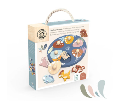 Puzzle Dino Surprise de Madera