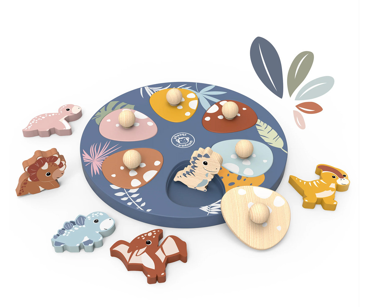 Puzzle Dino Surprise de Madera