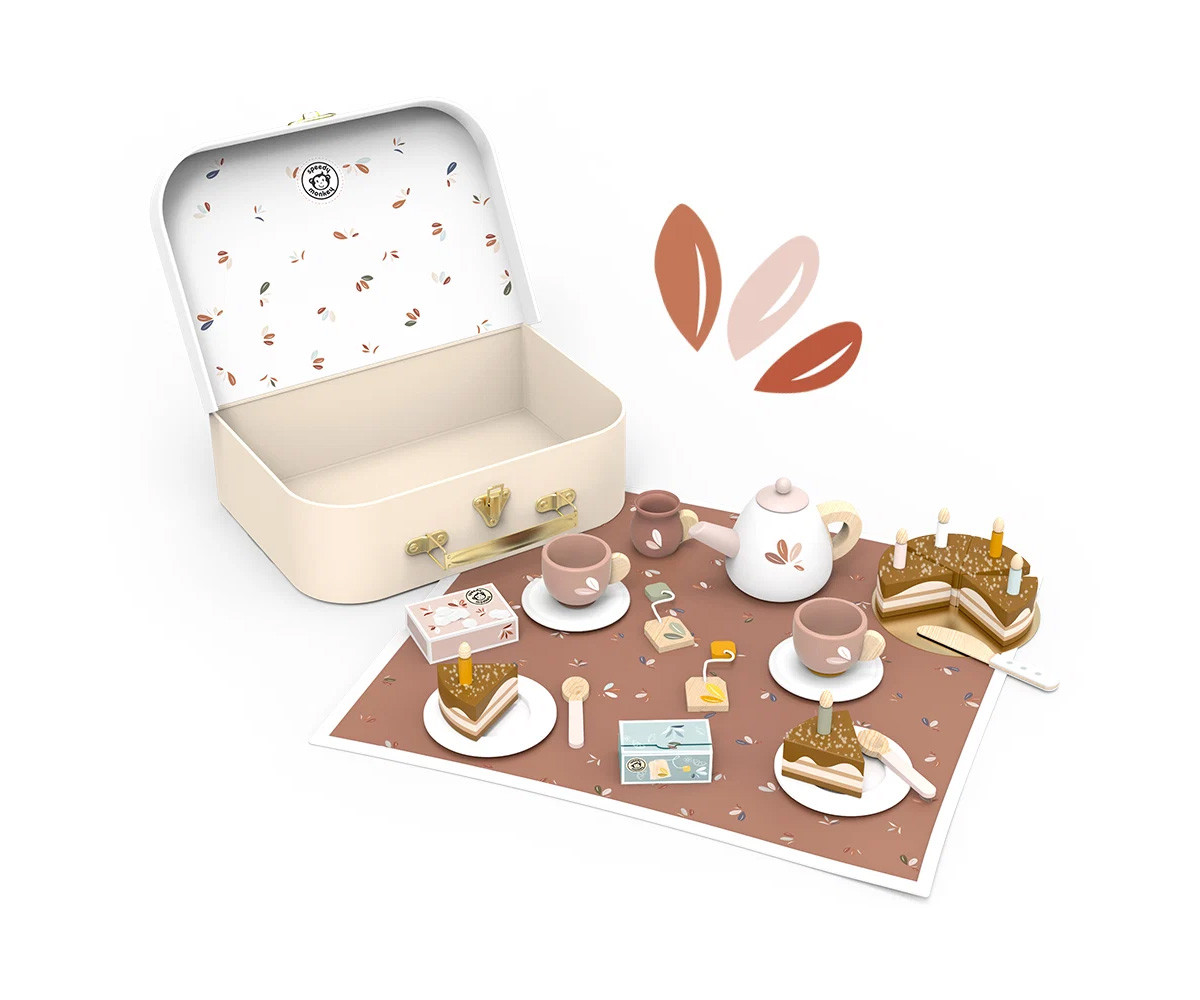Set de Té de Madera Cumpleaños