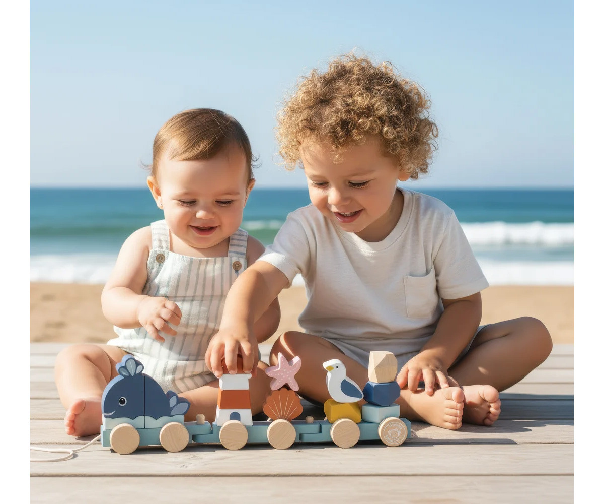 Tren de Madera Apilable Ocean Stacking