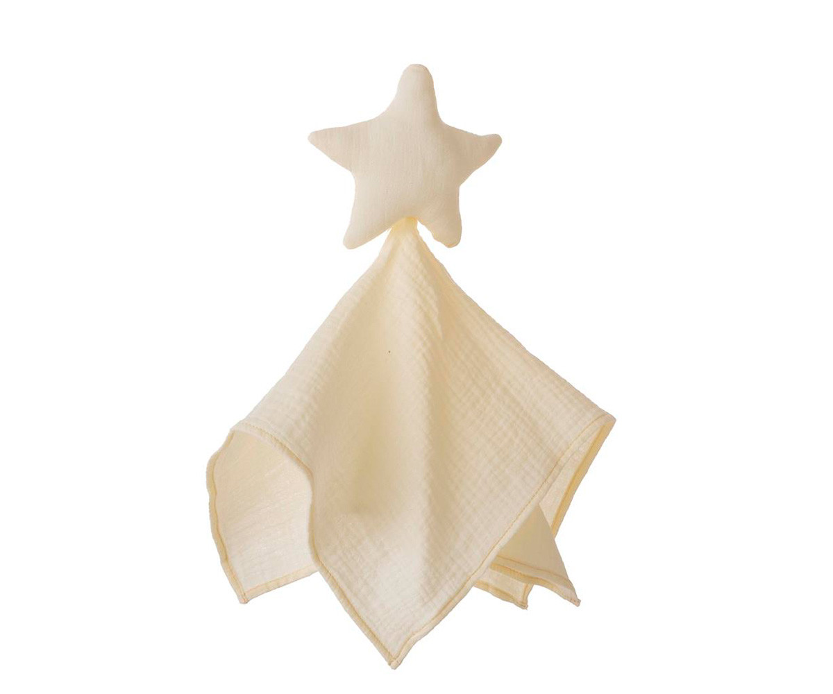 Dou-dou Estrella de Gasa de Algodón Personalizable Blanco 36cm