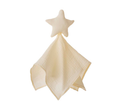 Dou-dou Estrella de Gasa de Algodón Personalizable Blanco 36cm