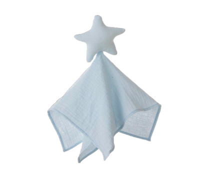 Dou-dou Estrella de Gasa de Algodón Personalizable Azul 36cm