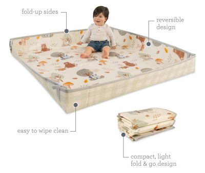 Alfombra de Juegos Plegable Soft Foam Woodland & Gingham