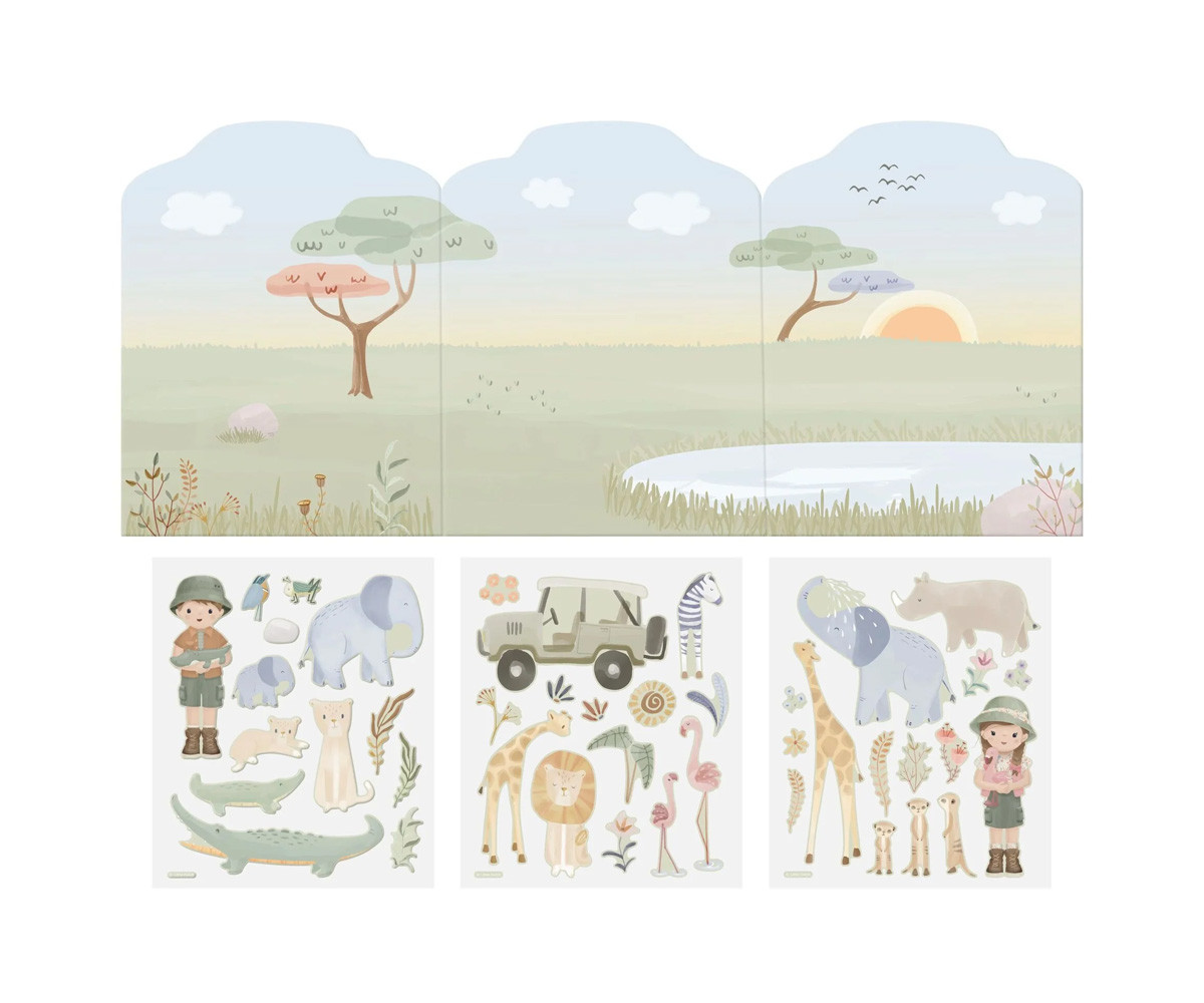 Libro de Pegatinas Reutilizables Safari Friends