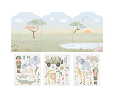 Libro de Pegatinas Reutilizables Safari Friends