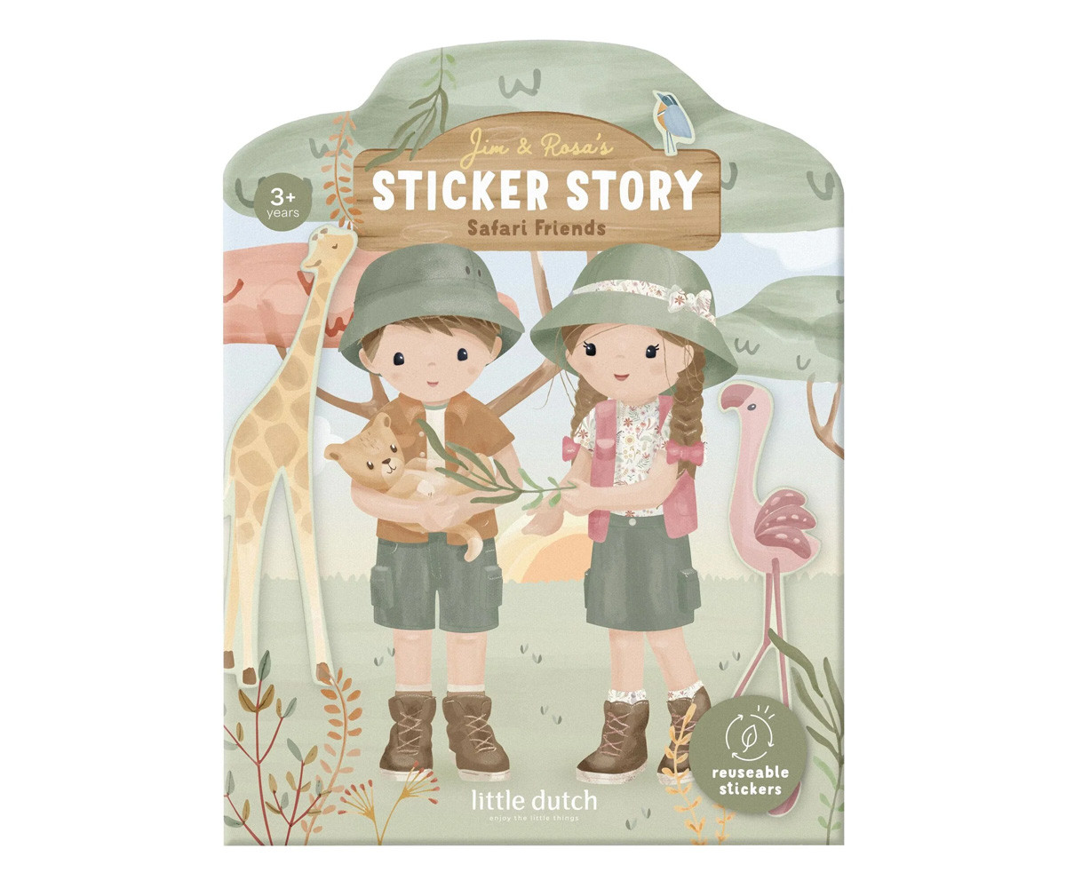 Libro de Pegatinas Reutilizables Safari Friends