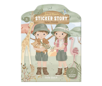 Libro de Pegatinas Reutilizables Safari Friends