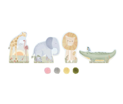 Tarjetas de Pompones Safari Friends
