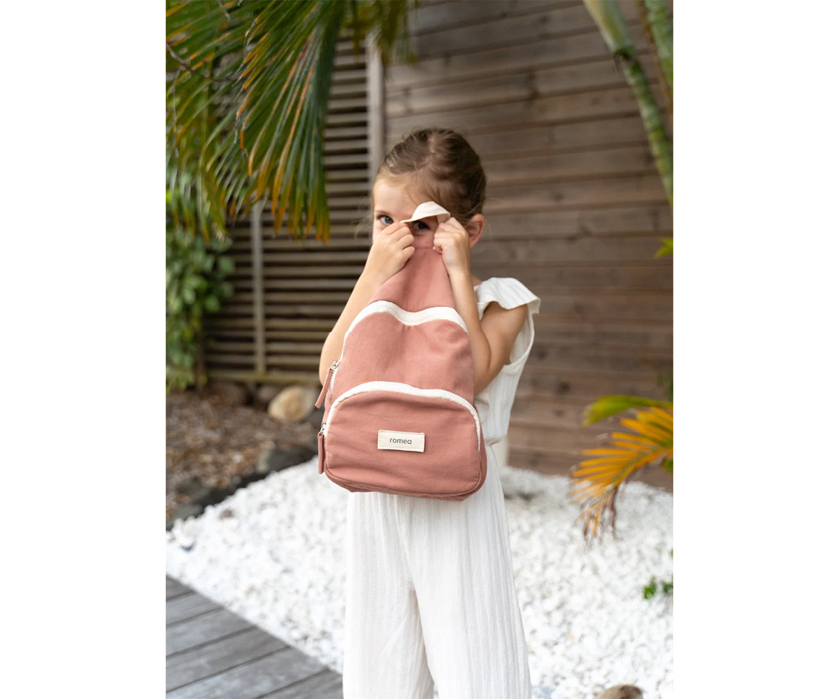 Mochila Infantil Romane Rose Poudré Personalizable