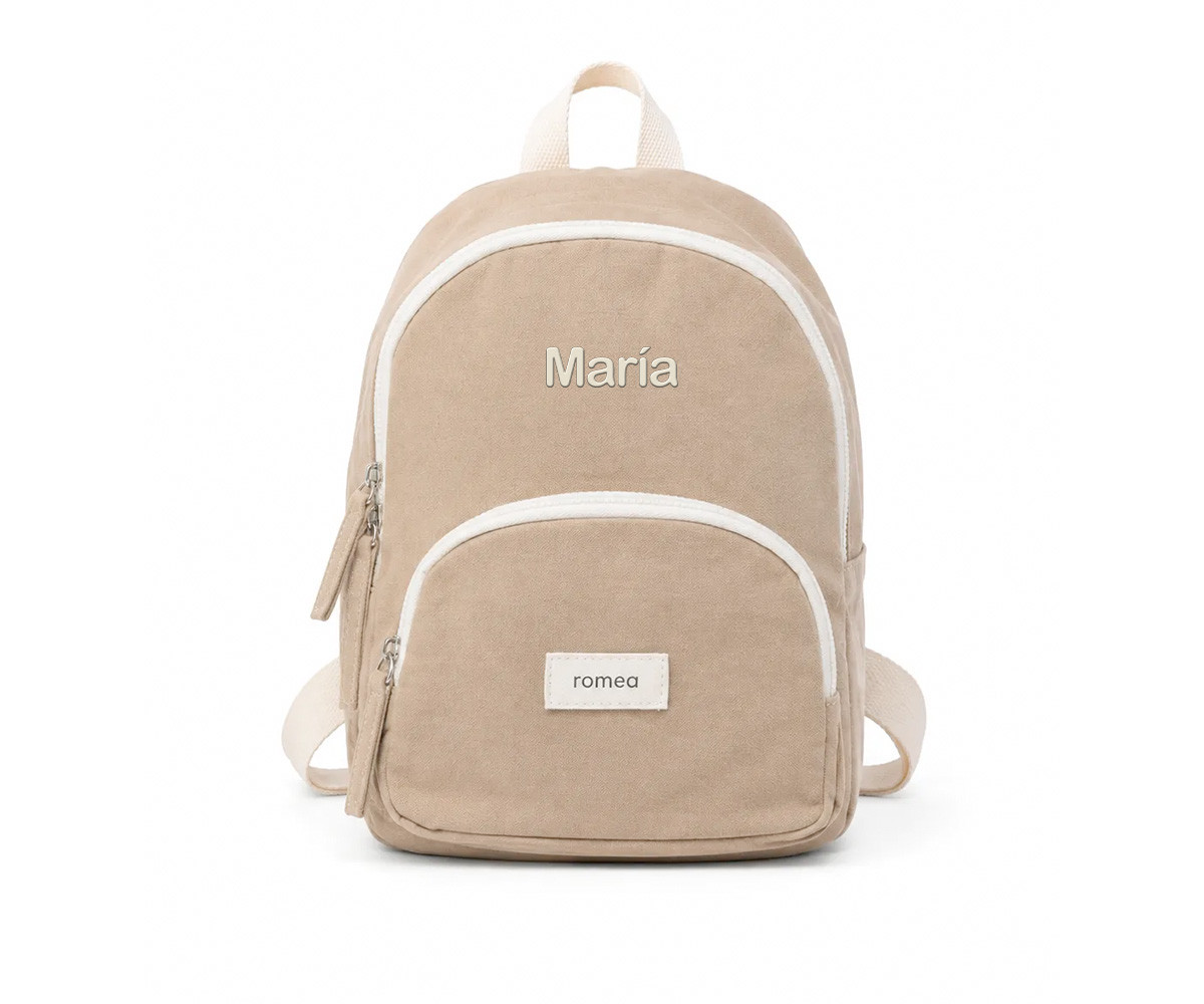 Mochila Infantil Romane Taupe Personalizable