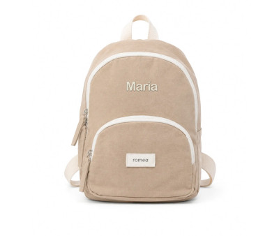 Mochila Infantil Romane Taupe Personalizable