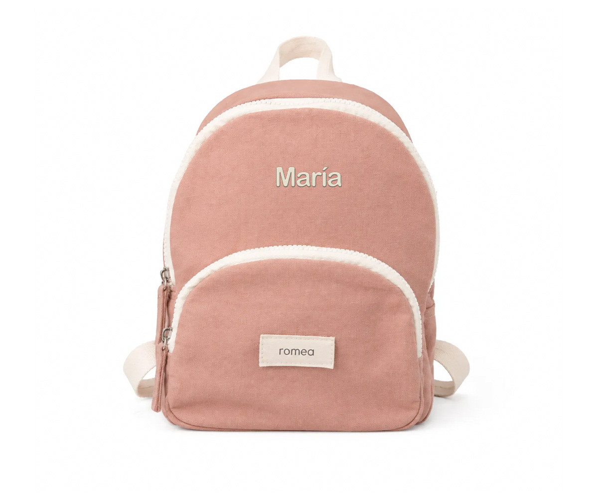 Mochila Infantil Romane Rose Poudré Personalizable