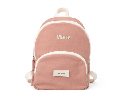 Mochila Infantil Romane Rose Poudré Personalizable