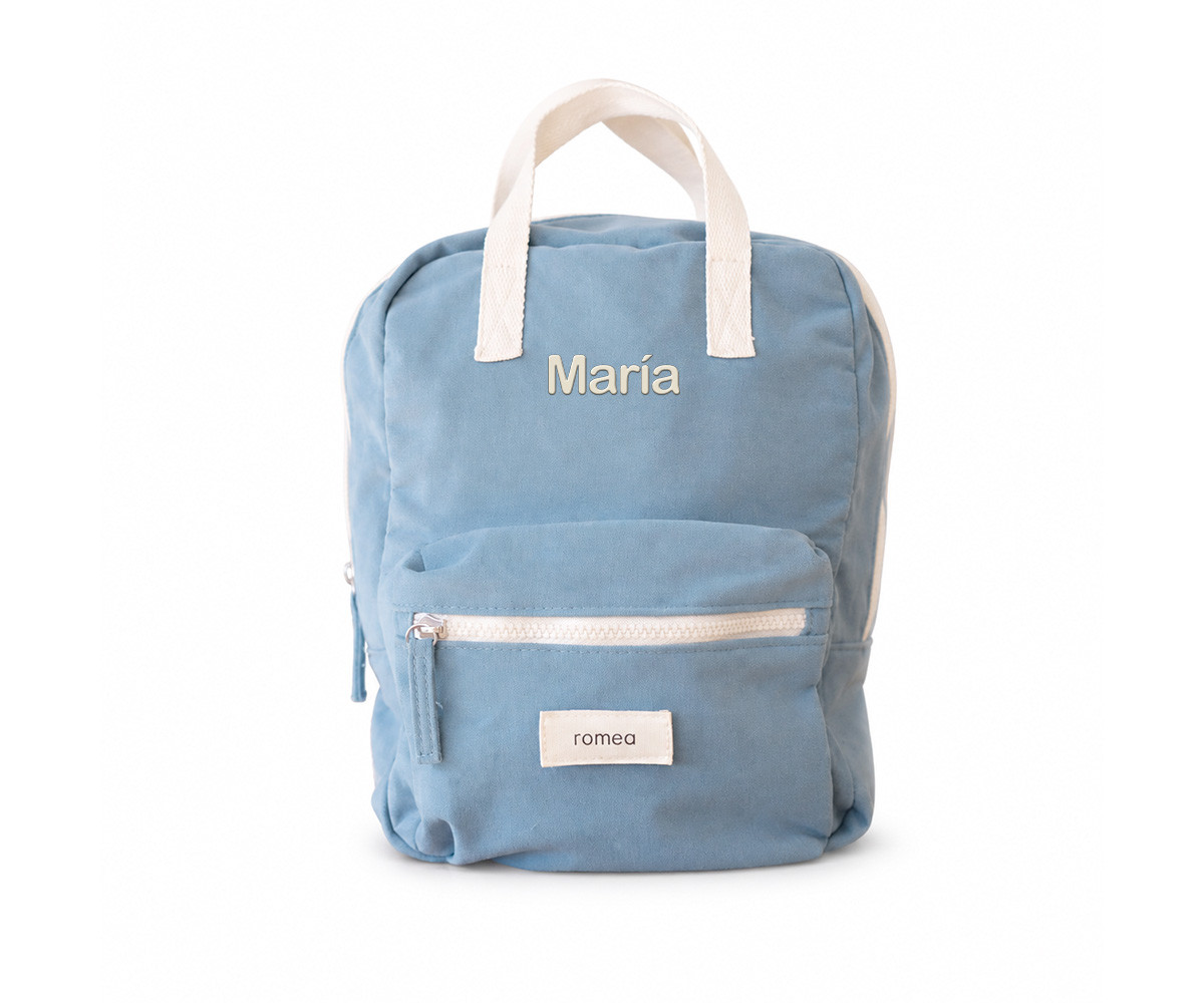 Mochila infantil personalizável Andrea Blue