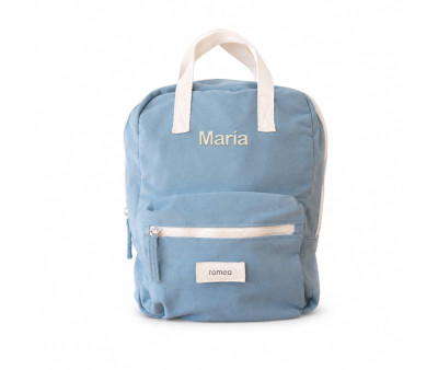 Mochila infantil personalizável Andrea Blue