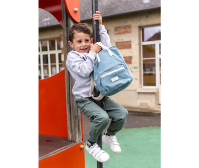 Mochila infantil personalizável Andrea Blue