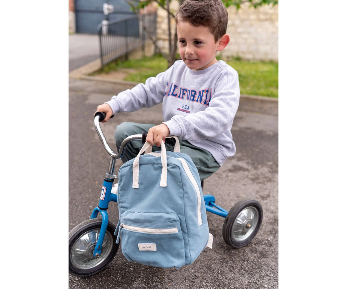 Mochila infantil personalizável Andrea Blue