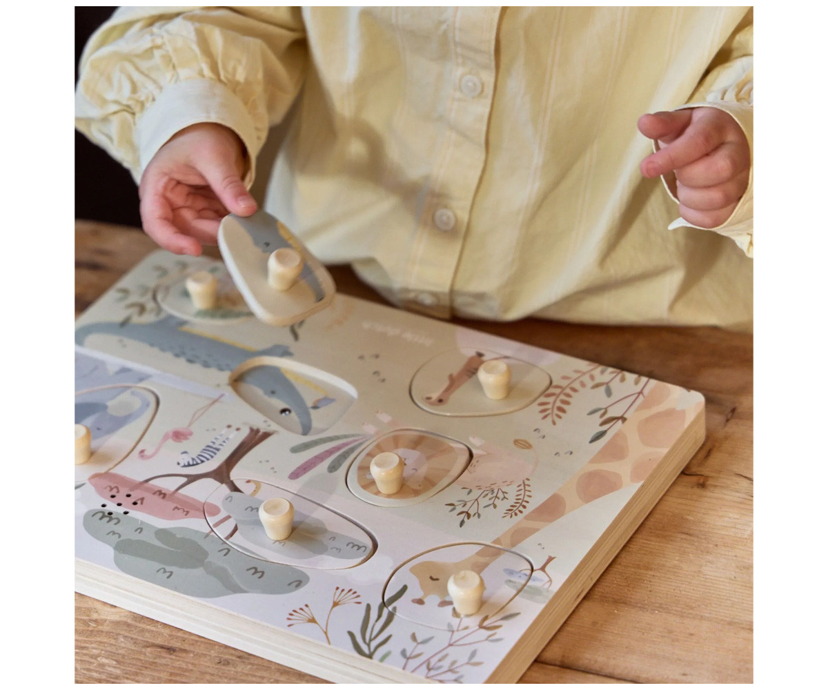 Puzzle de Madera con Sonido Safari Friends