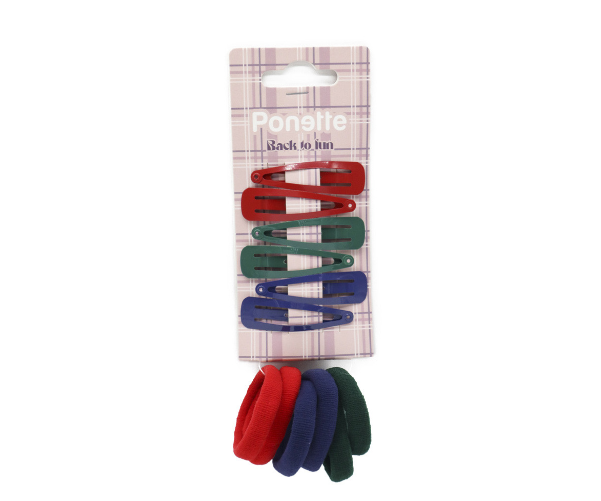 Pack Clips y Gomas Multicolor