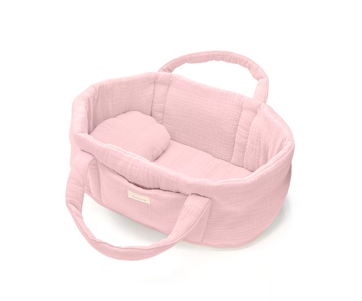 Cesta e Cuscino Bambole Minikane Coton Fraise