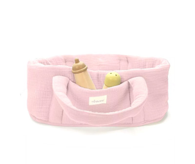 Cesta e Cuscino Bambole Minikane Coton Fraise