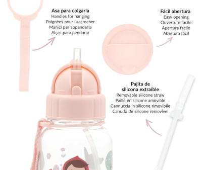 M2 Borraccia Plastica Little Red Personalizzabile