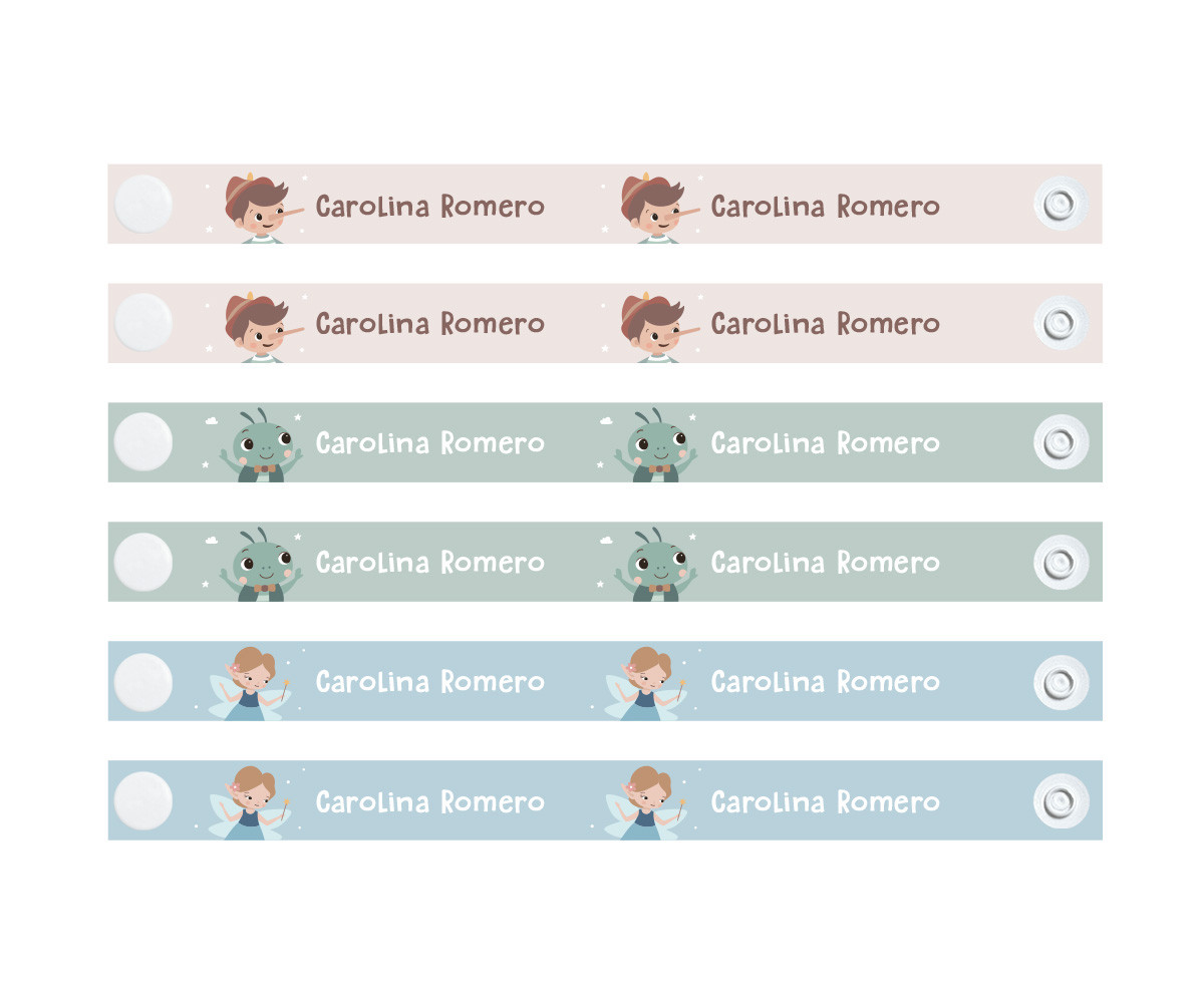 6 Appendi Biancheria Riutilizzabili The Wooden Boy Personalizzati