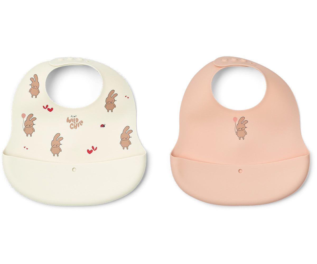2 Baberos Silicona Ember Wild Child / Rosey
