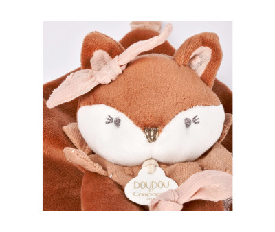 Caja Regalo Doudou Personalizable Zorro Mina con Sujetachupetes