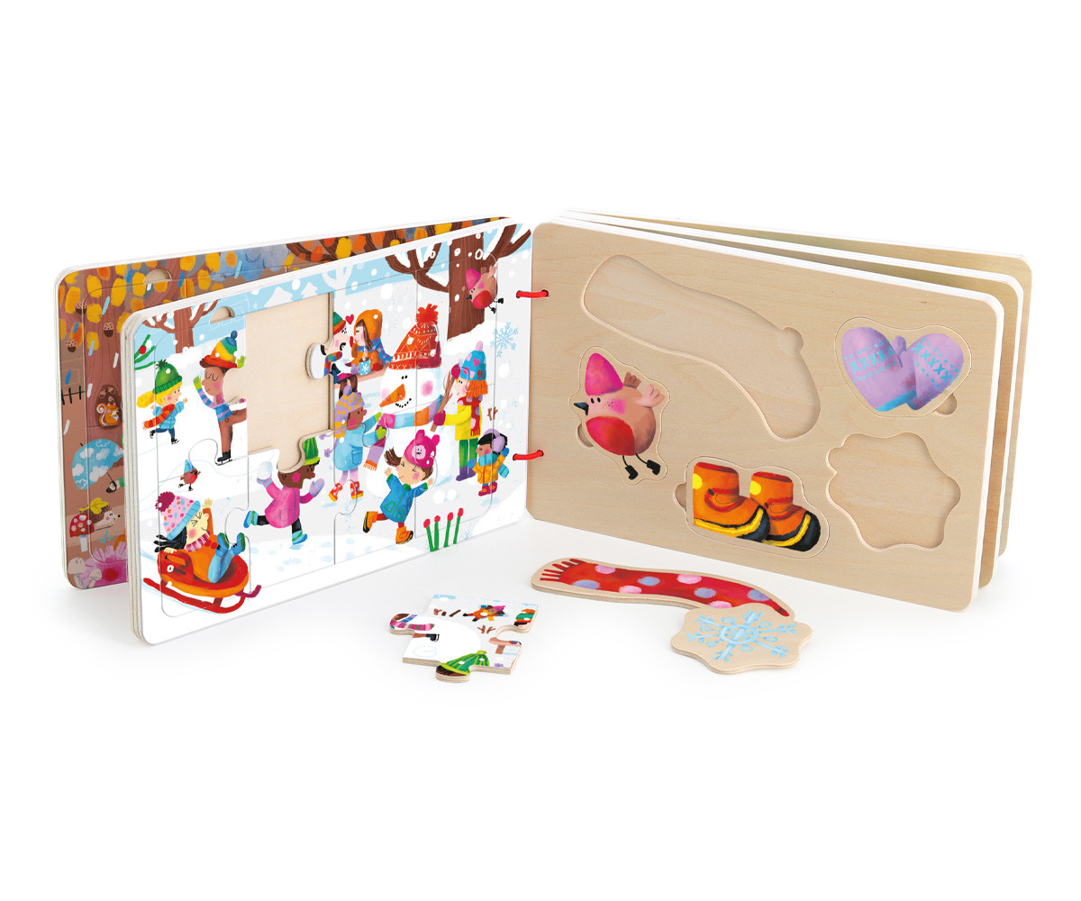 Libro de Puzzles de Madera Le 4 Saisons