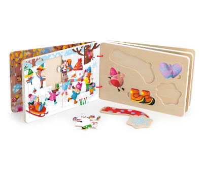 Libro de Puzzles de Madera Le 4 Saisons
