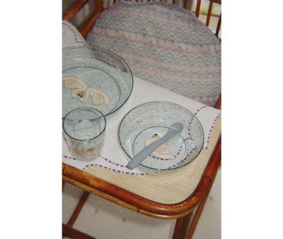 Set de Vajilla Infantil Sparkly Swan Blue