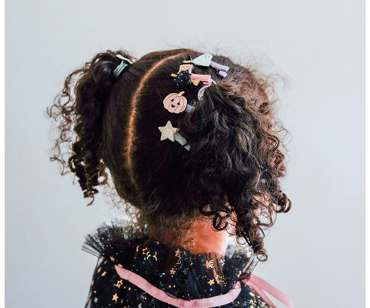 8 Mini Pinzas de Pelo Halloween