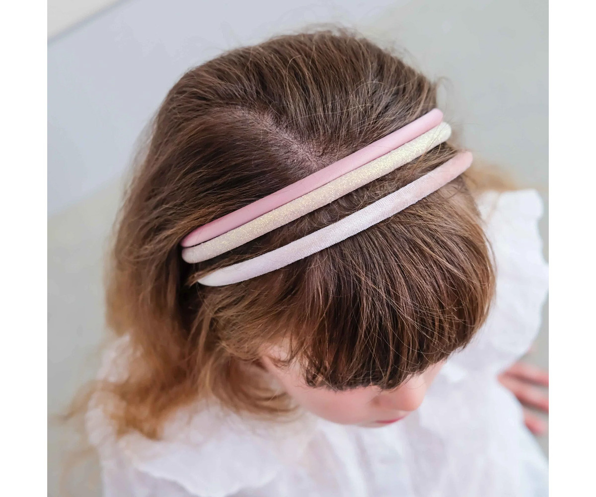 3 Diademas Pretty in Pink