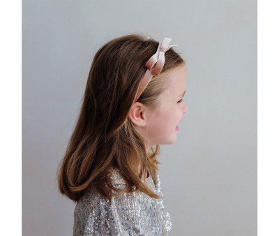 Diadema Tericiopelo Alice Pink Violet Bow